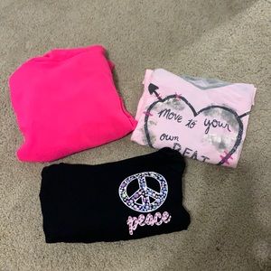 Justice bundle! Three tops! girls size 14!